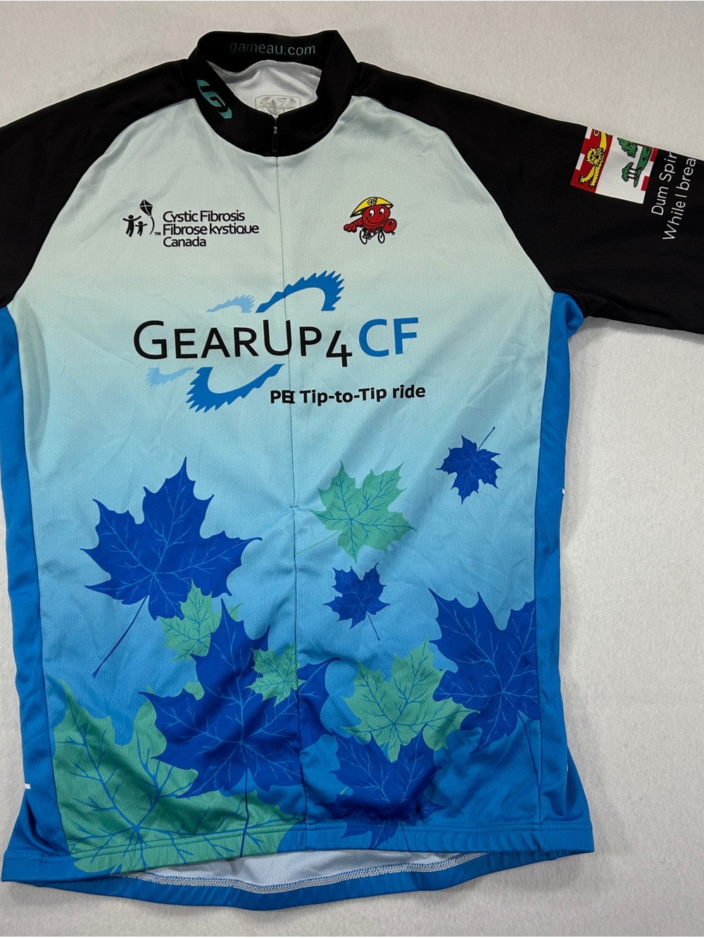 Louis Garneau GearUp4CF Cycling Jersey Mens Large Canada PEI Tip to Tip